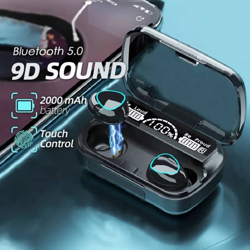 M10 Wireless Headphones Earbuds Touch waterproof and  sealed pack 2