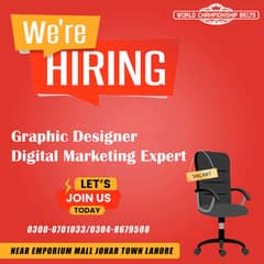 We are Hiring Graphic Designer & Digital Marketing Expert
