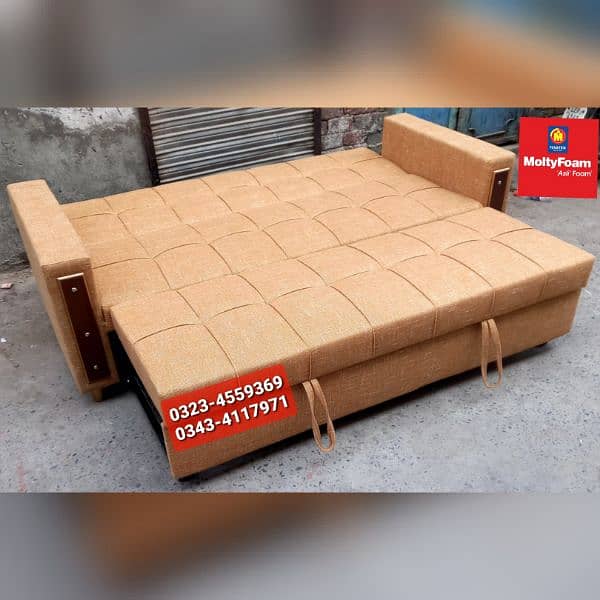 Molty double bed sofa cum bed/dining table/stool/Lshape sofa/chair 1