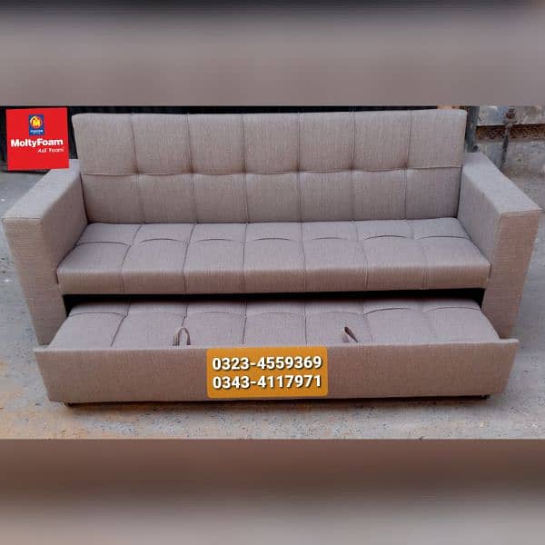 Molty double bed sofa cum bed/dining table/stool/Lshape sofa/chair 7