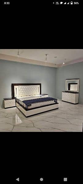 Bed set / king size bed / double bed / poshish bed / bed / side tables 14