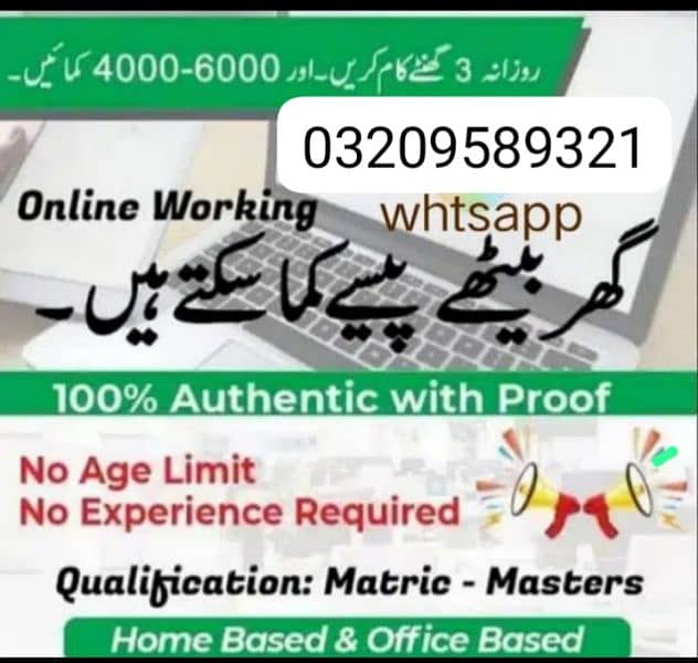 Part time job available ha for Males , Females and students 0