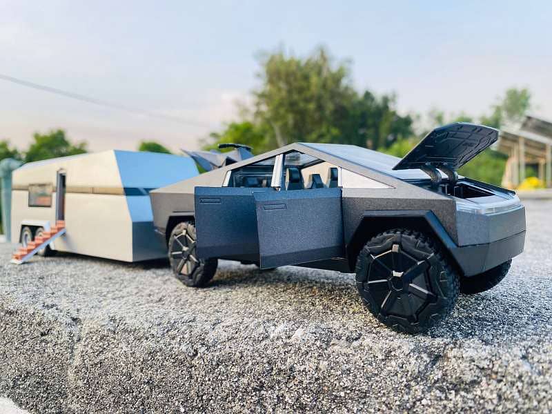 Tesla Cyber Truck with Cybersquad diecast car model up for sale. 8