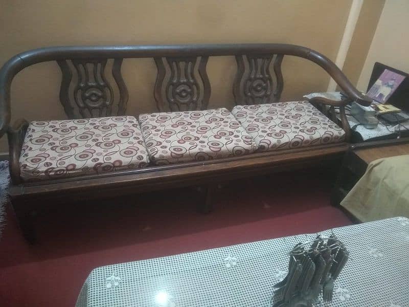 Sofa with two tables for sell cheap price 0