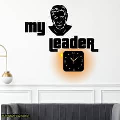My leader sticker Analouge wall clock with light