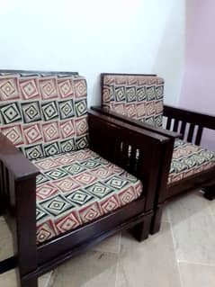 Almost New 5 Seater Sofa Set Solid Wood 10Year Warranty Card Available