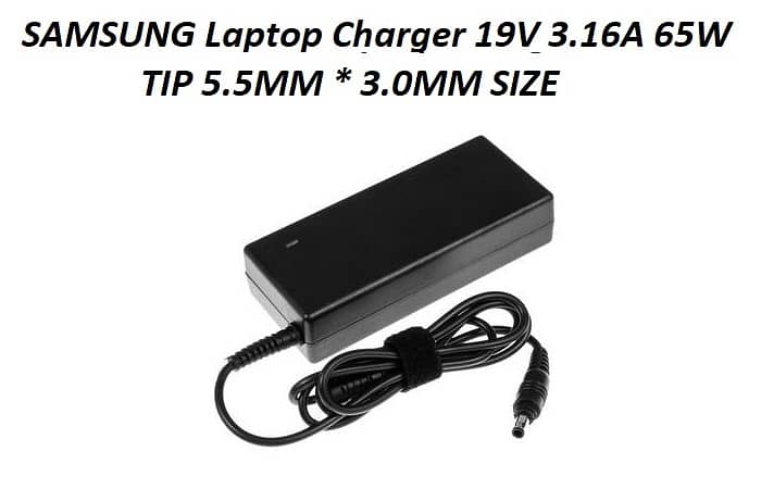 SAMSUNG Laptop Charger 19V 3.16A 65W TIP 5.5 mm * 3.0 MM Pin SIZE NEW 4