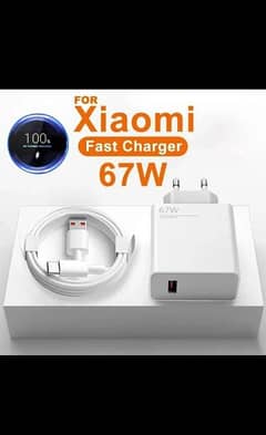 67W  ultra fast charger cable for Xiaomi