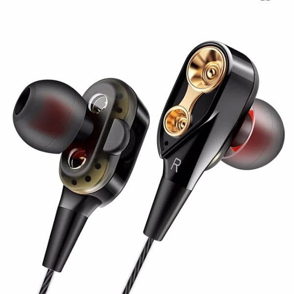 High Bass Dual Drive Handsfree With Transaprent Earbuds 1