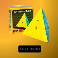 this is qiyi pyramix stickerless cube 0