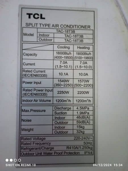 Ac TCL 1/30 ton call num 03452151107 3