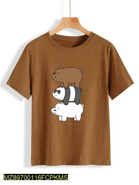 we bare bears printed t-shirt 1