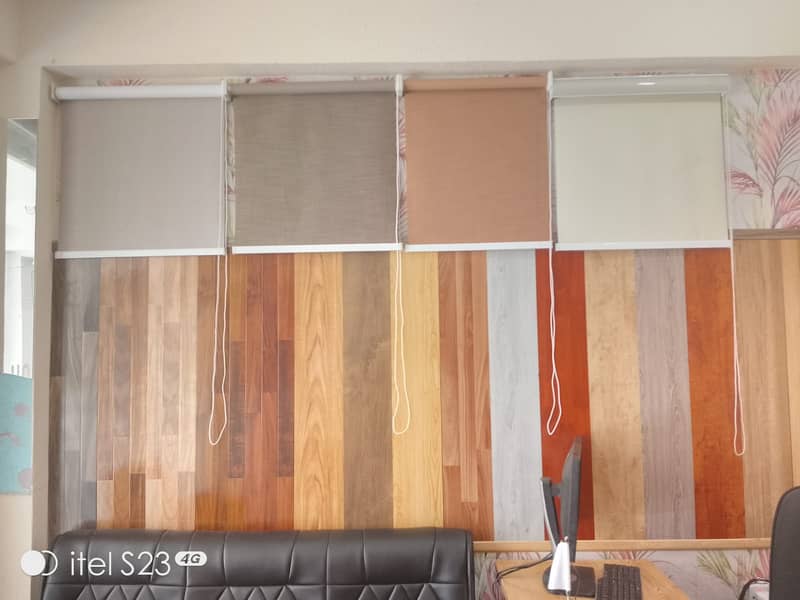 Roller blinds 03212913697  Vertical Wooden Mini Zebra blind 0