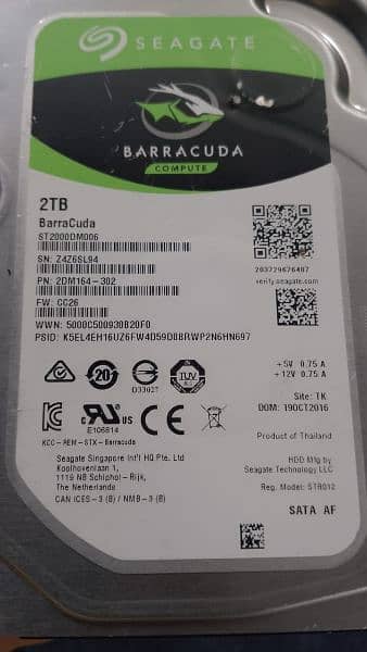 HARD DRIVE 2TB FOR PC AND DVR{03327944046} 3