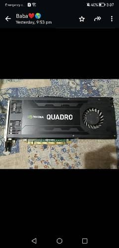 Nvidia quardo k4200 4gb graphic card