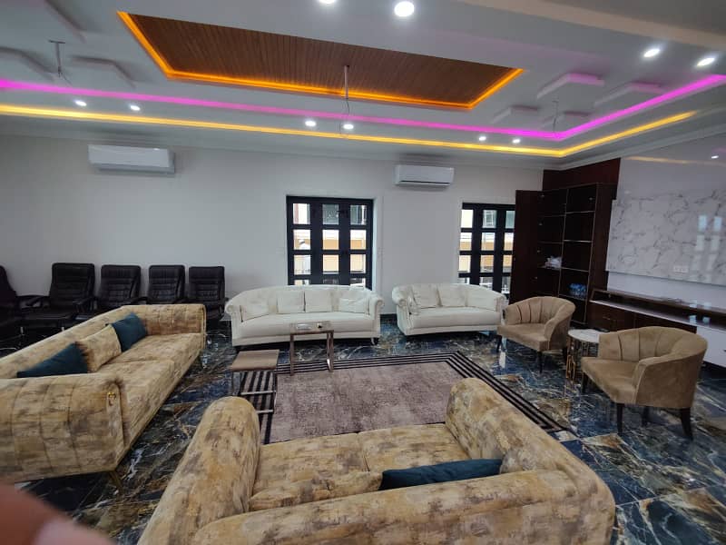 2Kanal Brand new semi furnished double basement with ground and upper(4floor) house for rent 22