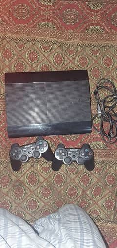 ps3 ultra slim 750gb with 54 games 2 controller