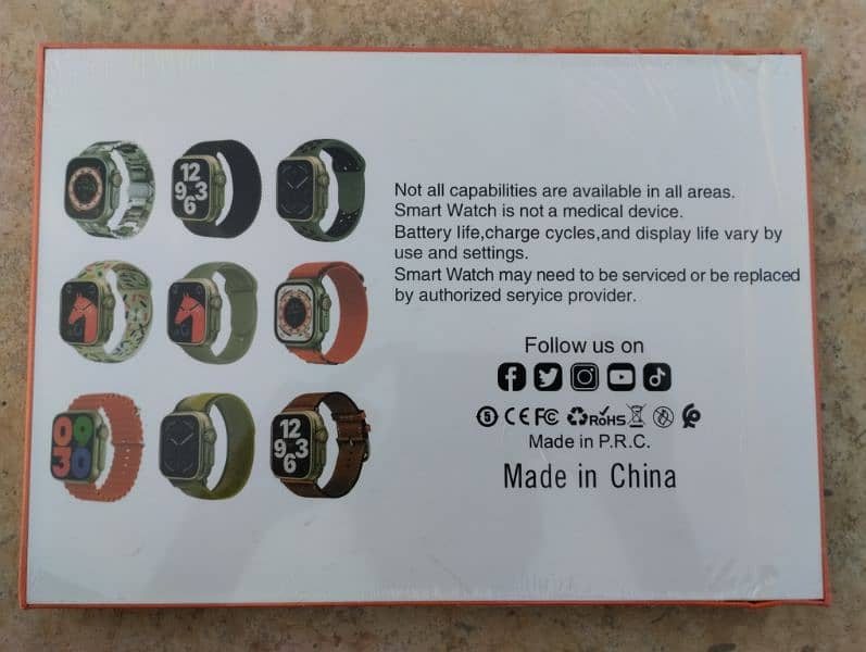 Ultra 9 (Seven Plus One) Smart Watch|| Wireless charging|| 7 strap|| 3