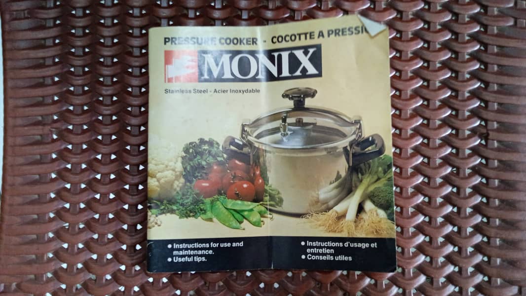 MONIX Brand New IMPORTED Pressure Cooker 10 LITER ,HIGH QUALITY STAIN 5