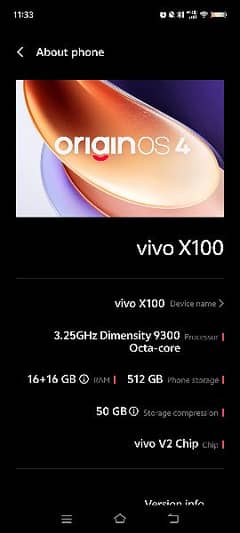 VIVO X100 16+16/512 Gb Startrail Blue