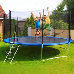 10FT Kids Trampoline With Enclosure Net Jumping Mat And Spring Cover