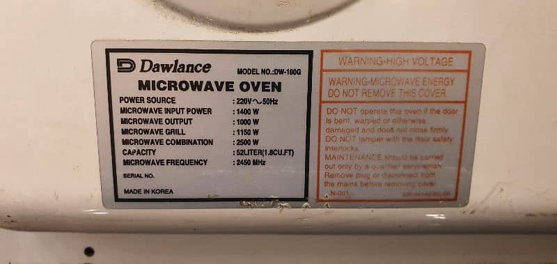 Dawlance Microwave + Grill 6