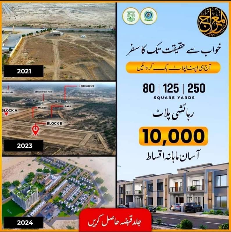 80,125 & 250 sq yd Residential park Facing on Installment Plan 3