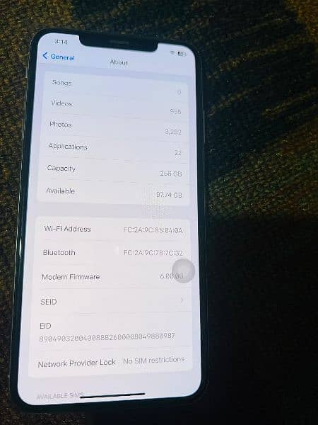 iphone xs max 256gb PTA Approved 8