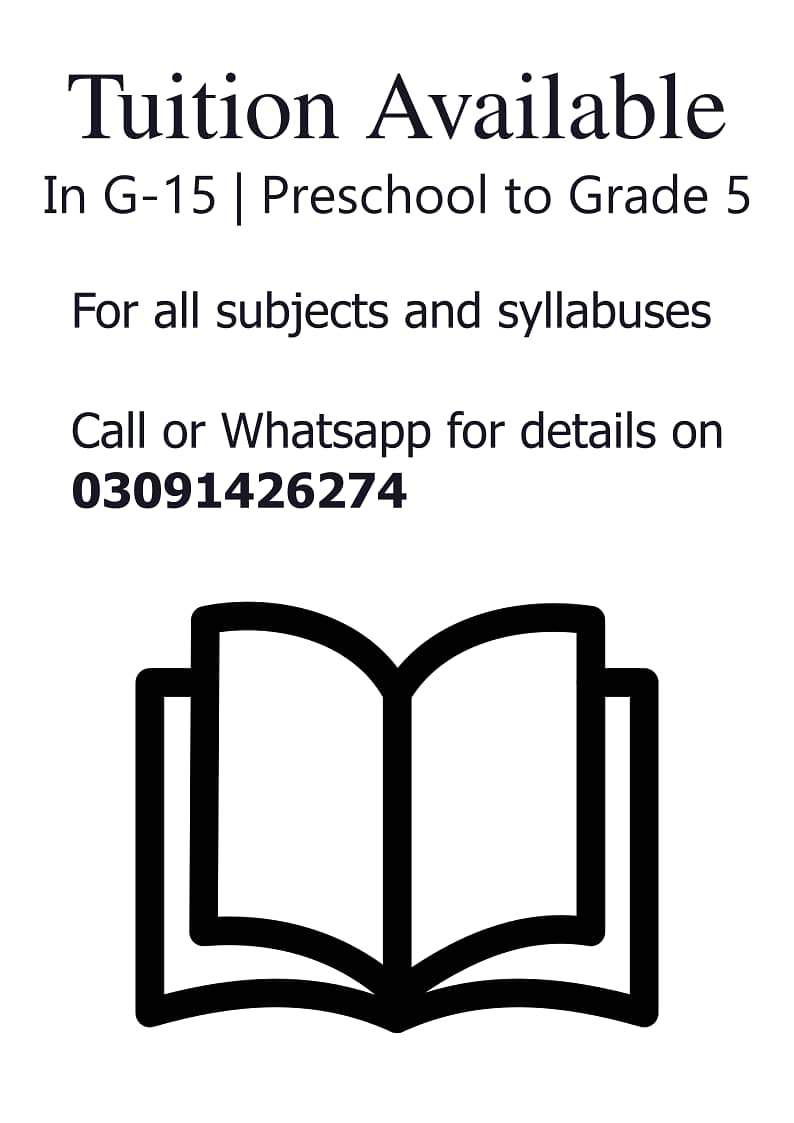 Preschool to 5th grade tutor for all subjects G-15 0