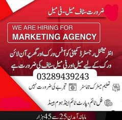 Staff required for male female and student