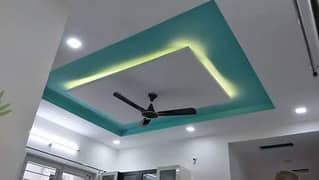 pop ceiling and gypsum partition and false ceiling