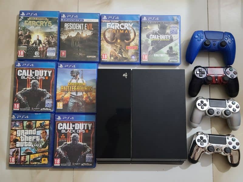 Ps4 Fat Console | 4 Controllers | Lush Condition | 7 Games In bundle | 0