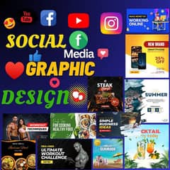 Instagram,Flacebook,YouTube and Business Posters making Graphic Design