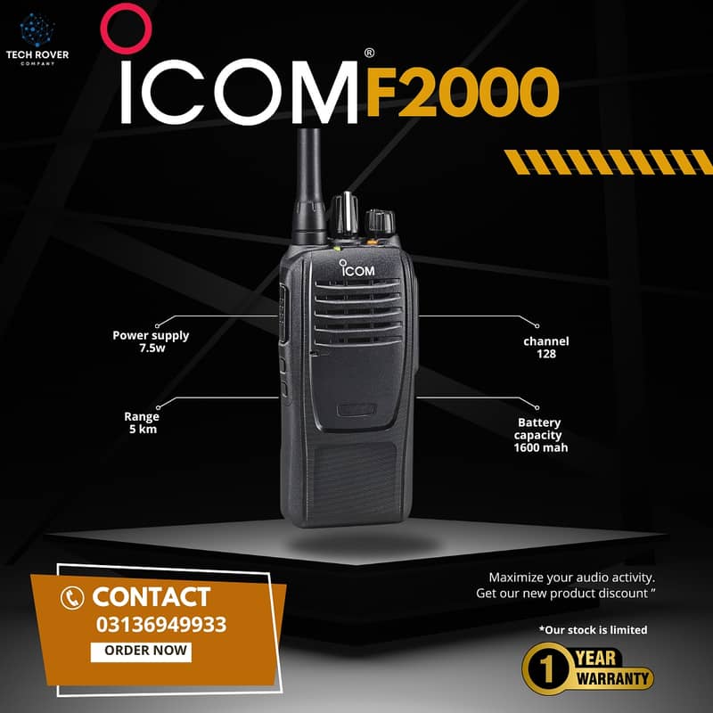 Walkie Talkie | Wireless Set Official icom F2000 Two Way Radio 0