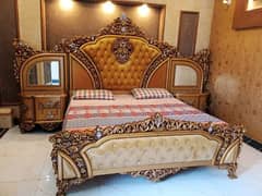 Double King Bed set /Side table dressing / Mattress / Wooden Furniture