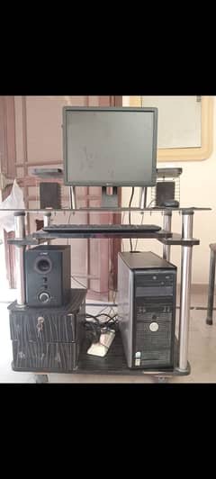 Intel Core 2 tower cpu with dell lcd and accessories