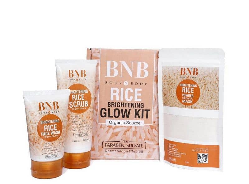 3 in 1 rice Whitening And Glow kit 1