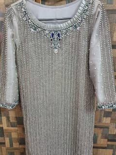 wedding dress/silver. Maria. B dress/heavy formal silver dress