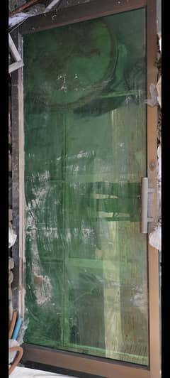 Aluminum glass door