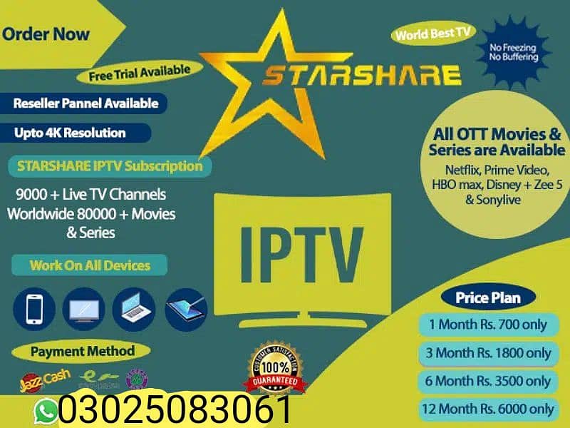 Starshare iptv non stop 0302/5083/061 0