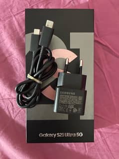 Samsung s21 utra ka 100% original box pulled charger