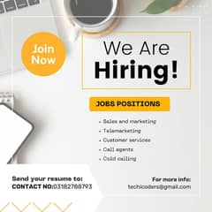 WE ARE HIRING!! Here you chance to shine with uss