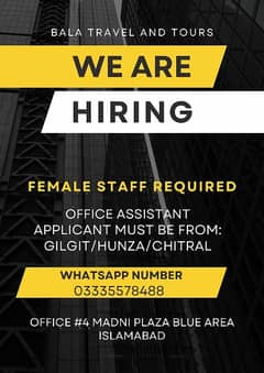 female staff for the office work