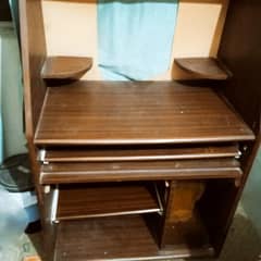 gently used wooden computer table