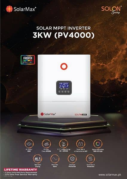 SolarMax 2024 Box Pack New Solon 3KW (3000watt) Inverter 4Kw Pv 1