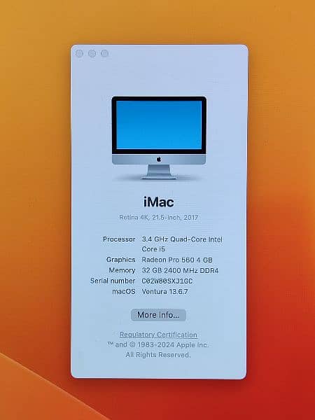 iMac, Retina 4K 21.5 inch, 2017 (32-1tb) 3