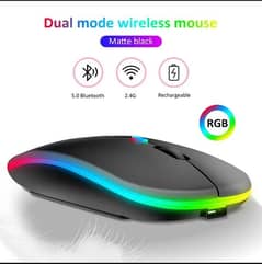 RGB Bluetooth 2.4 GHz Wireless Rechargeable Gaming Mouse