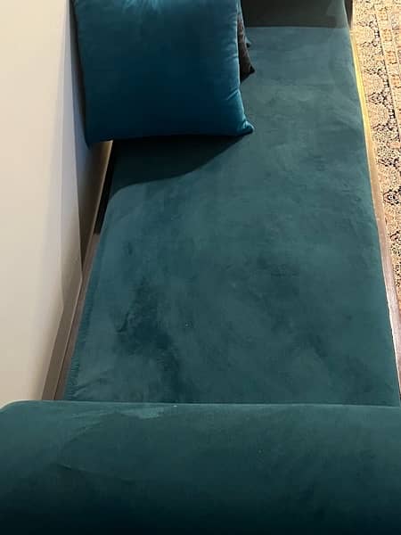 greenish blue Dewan with cushions 4