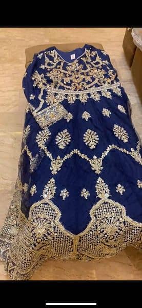 Maryum N Maria Original Maxi and Choli Set Navy Blue 2