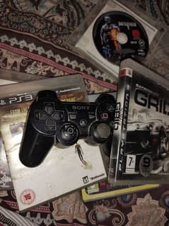 ps 3 games and 1 remote and all wires